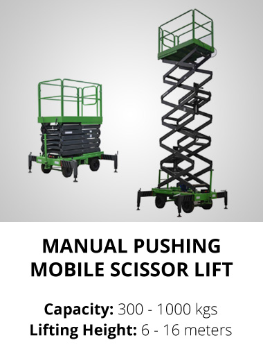 Manual Scissor Lift Mobile Elevated Work Platfom